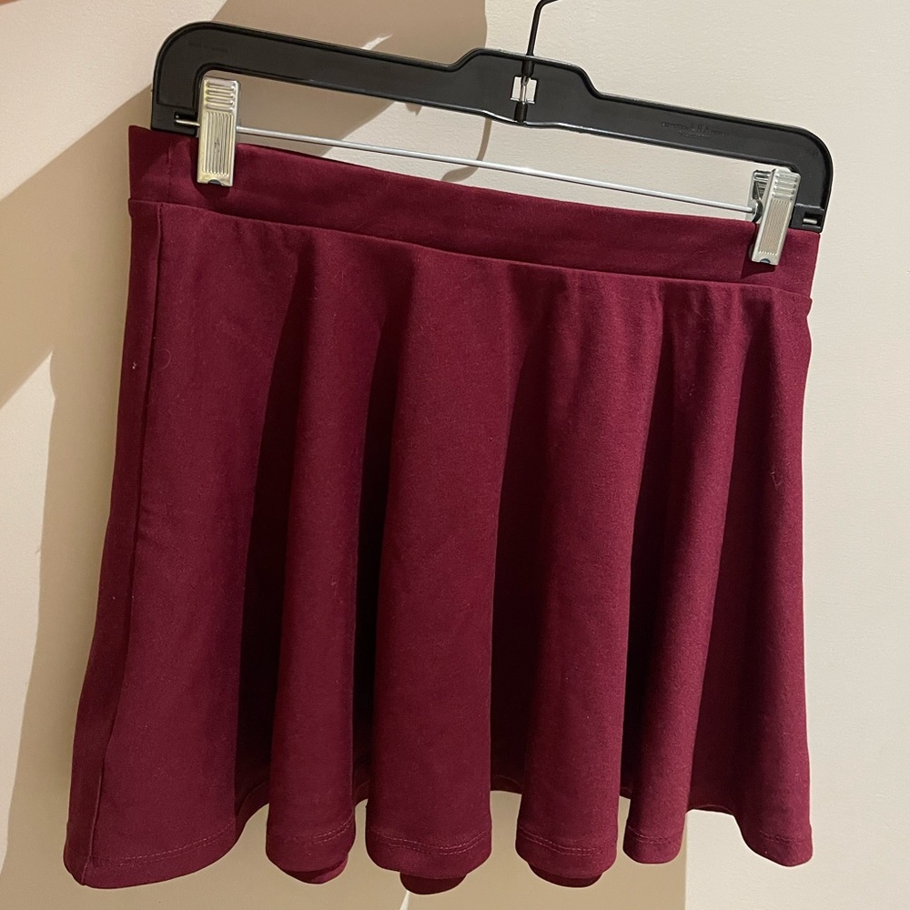 Burgundy skirt